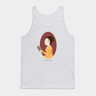 Cute Elizabeth Bennet Reading Illustration Tank Top